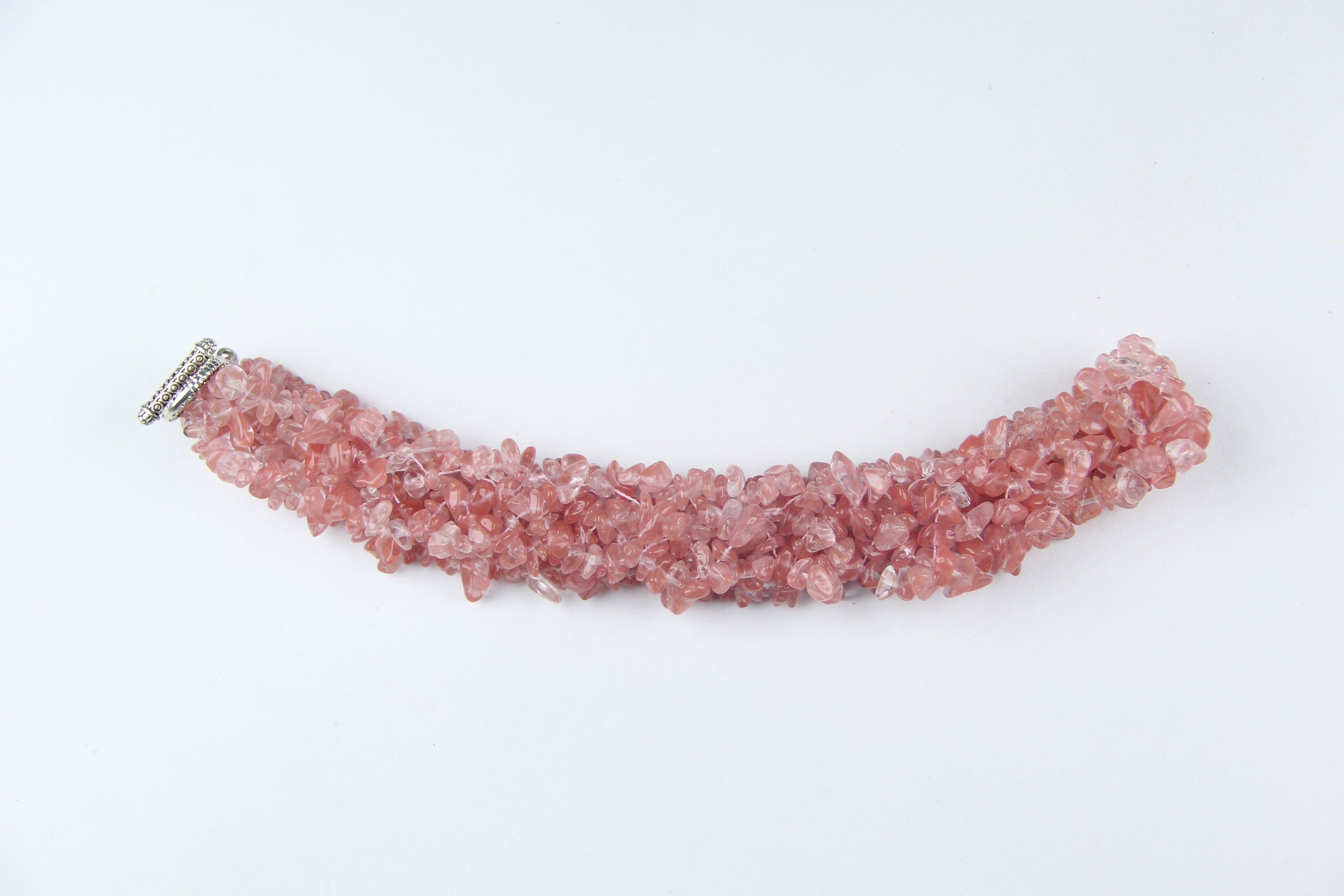 Watermelon red crystal necklace