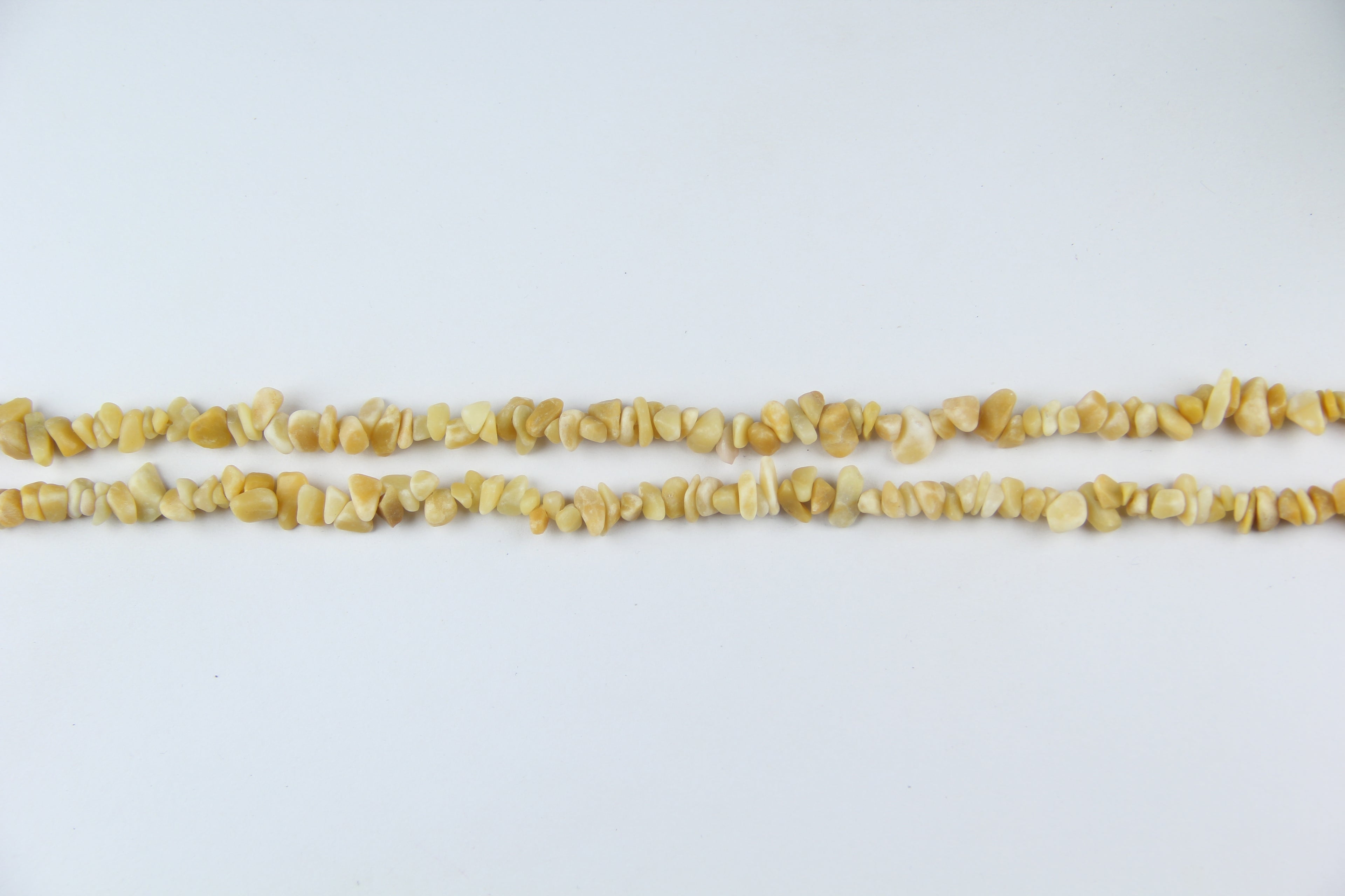 Irregular beige jade long chain