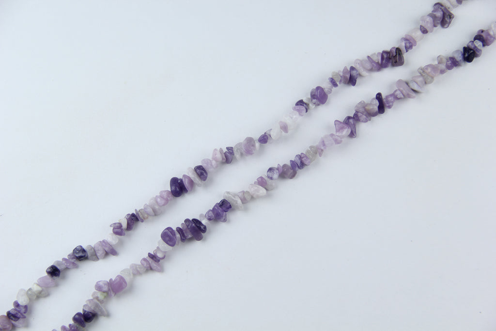 Irregular lilac crystal long chain