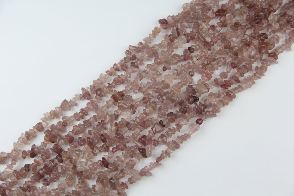 Irregular strawberry crystal broken stone long chain