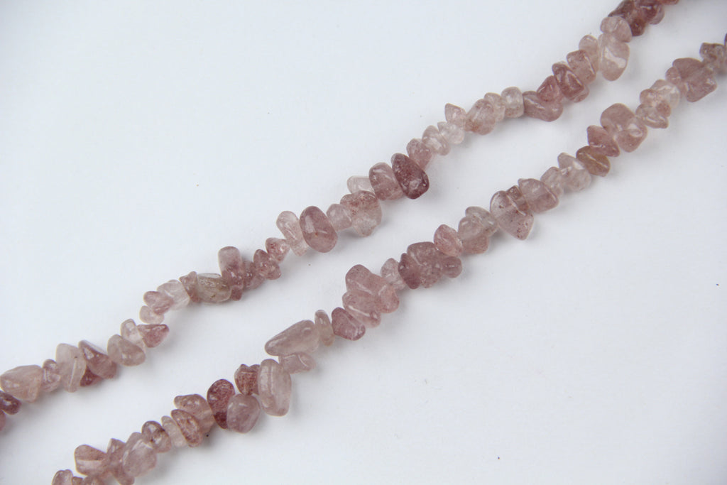Irregular strawberry crystal broken stone long chain