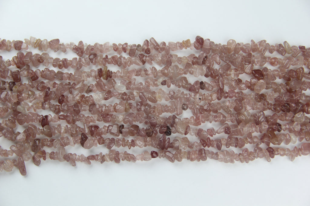 Irregular strawberry crystal broken stone long chain