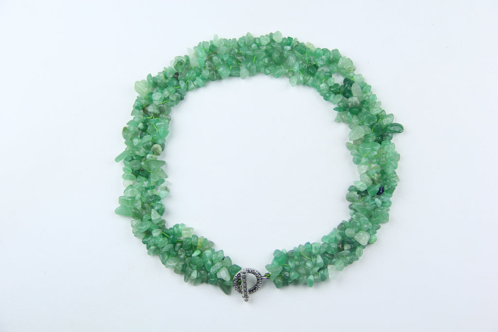 Green crystal necklace