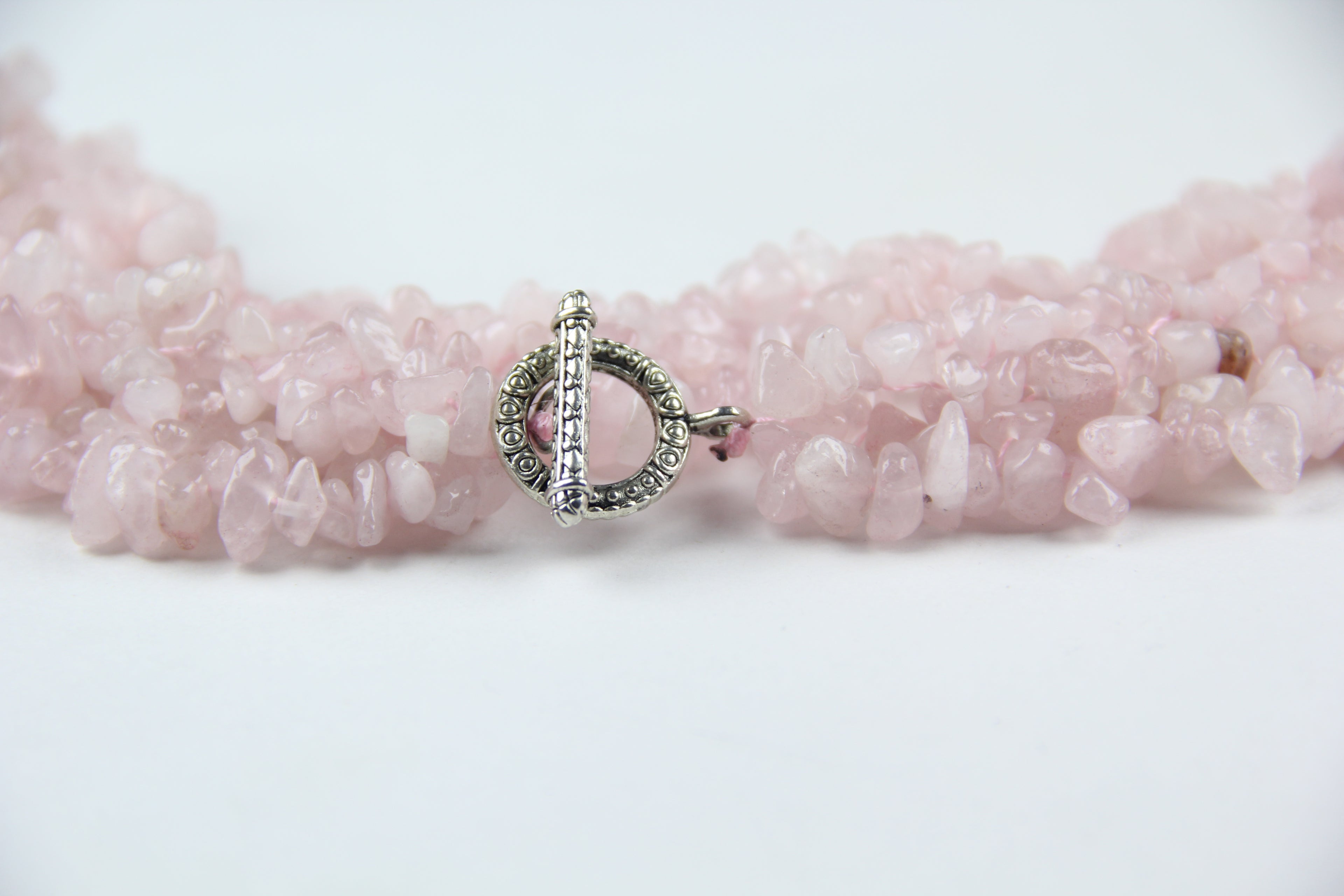 Pink crystal necklace