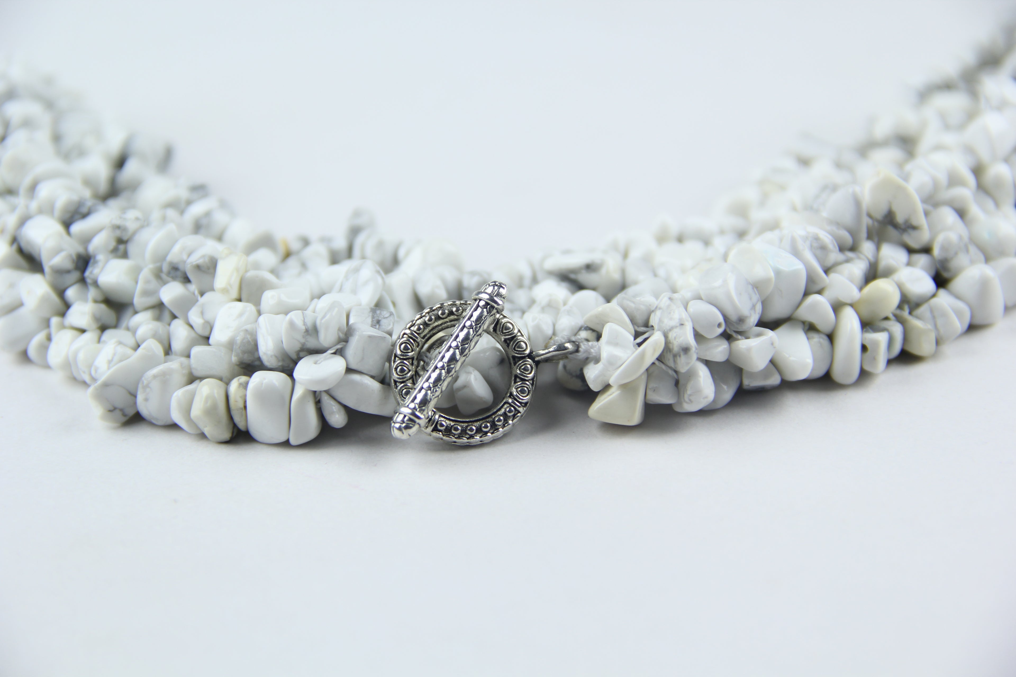 White pine stone necklace