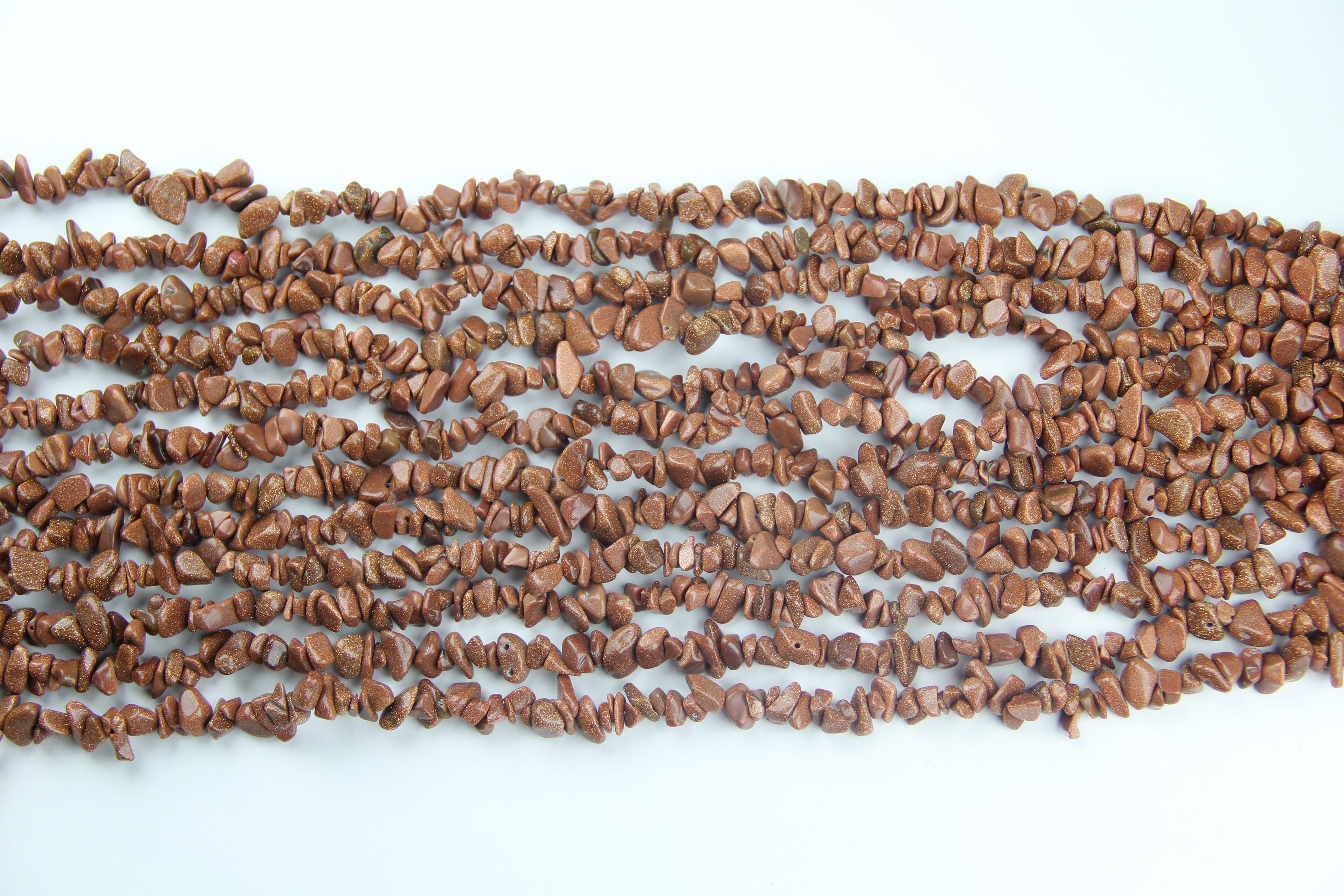 Irregular gold sand gravel long chain