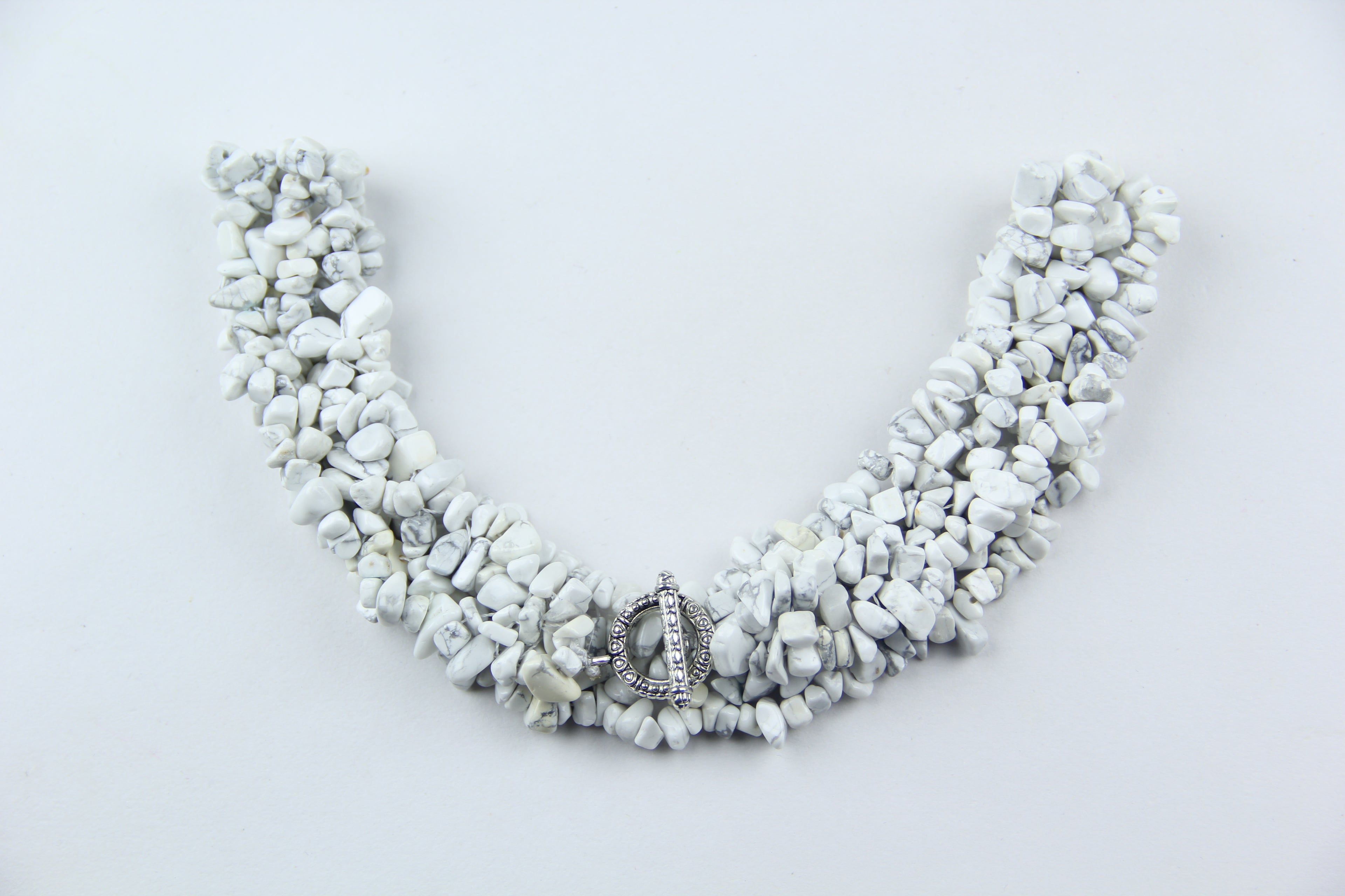 White pine stone necklace