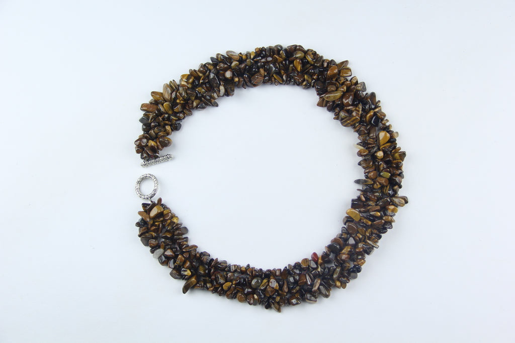 Tiger's eye stone necklace