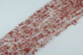 Irregular watermelon red crystal gravel long chain