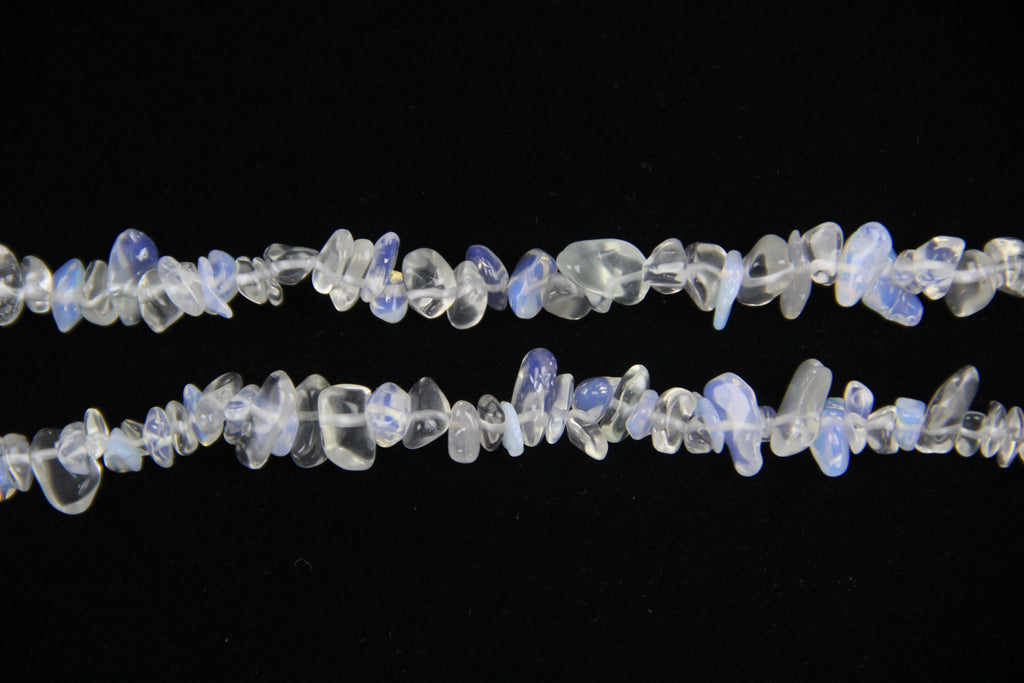 Artificial white blue protein broken stone long chain