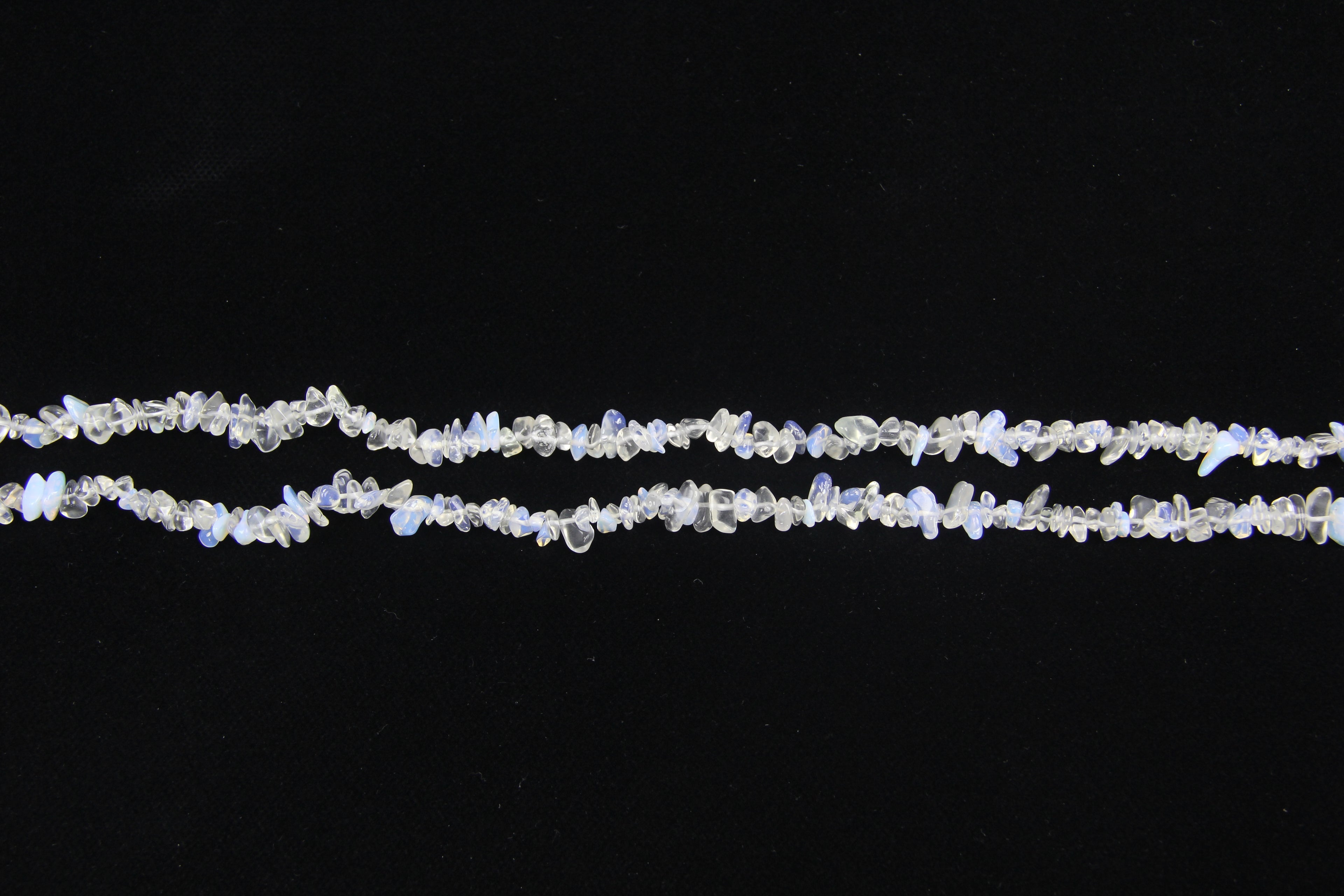 Artificial white blue protein broken stone long chain