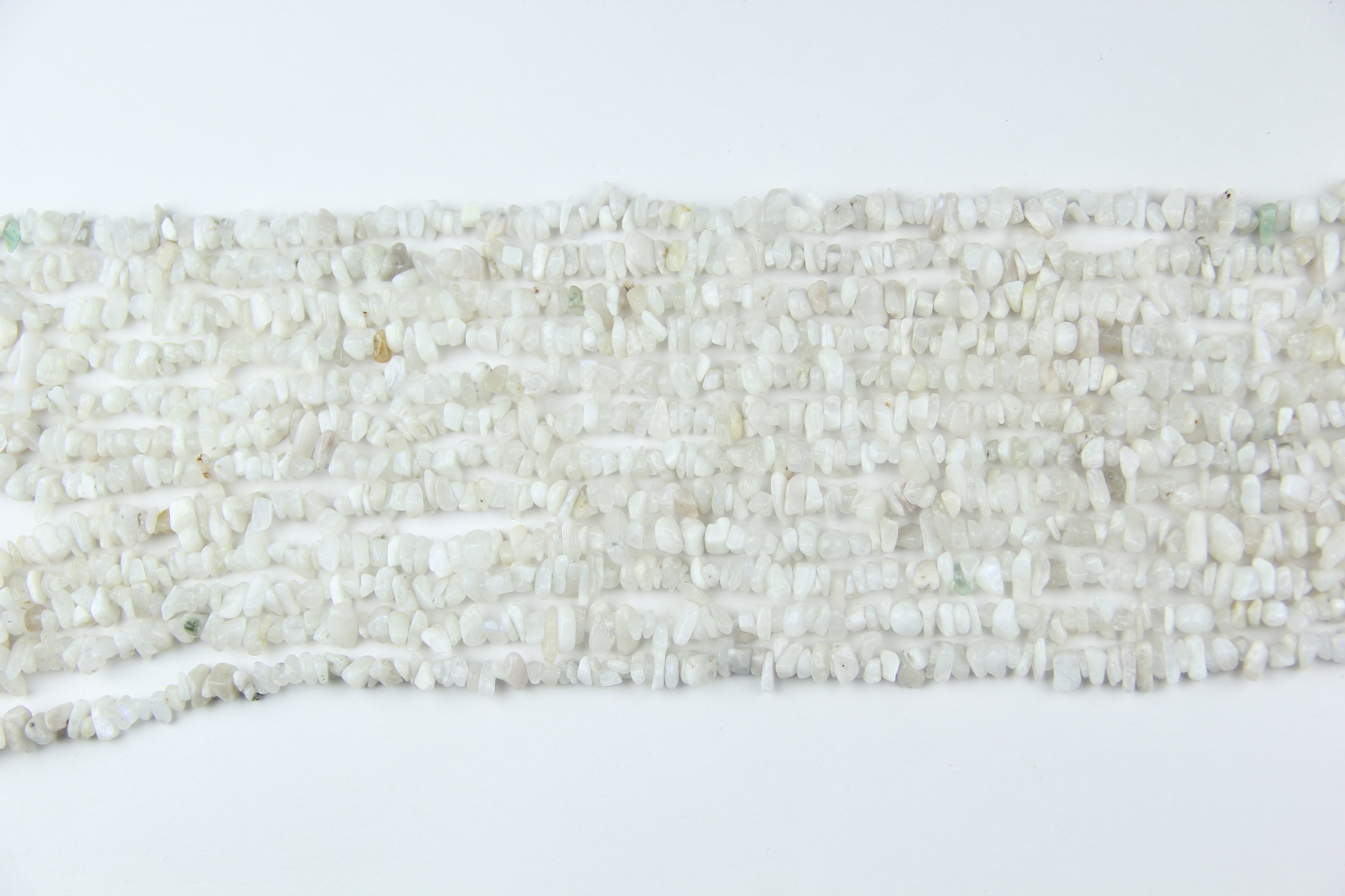 White moonlight jade irregular long chain