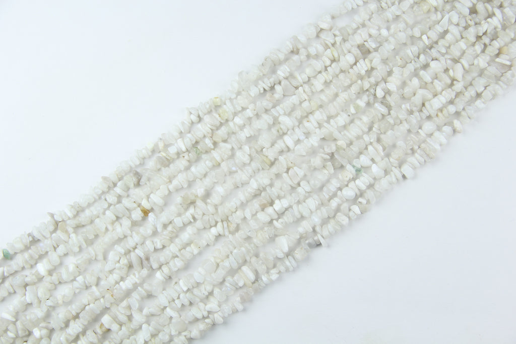 White moonlight jade irregular long chain