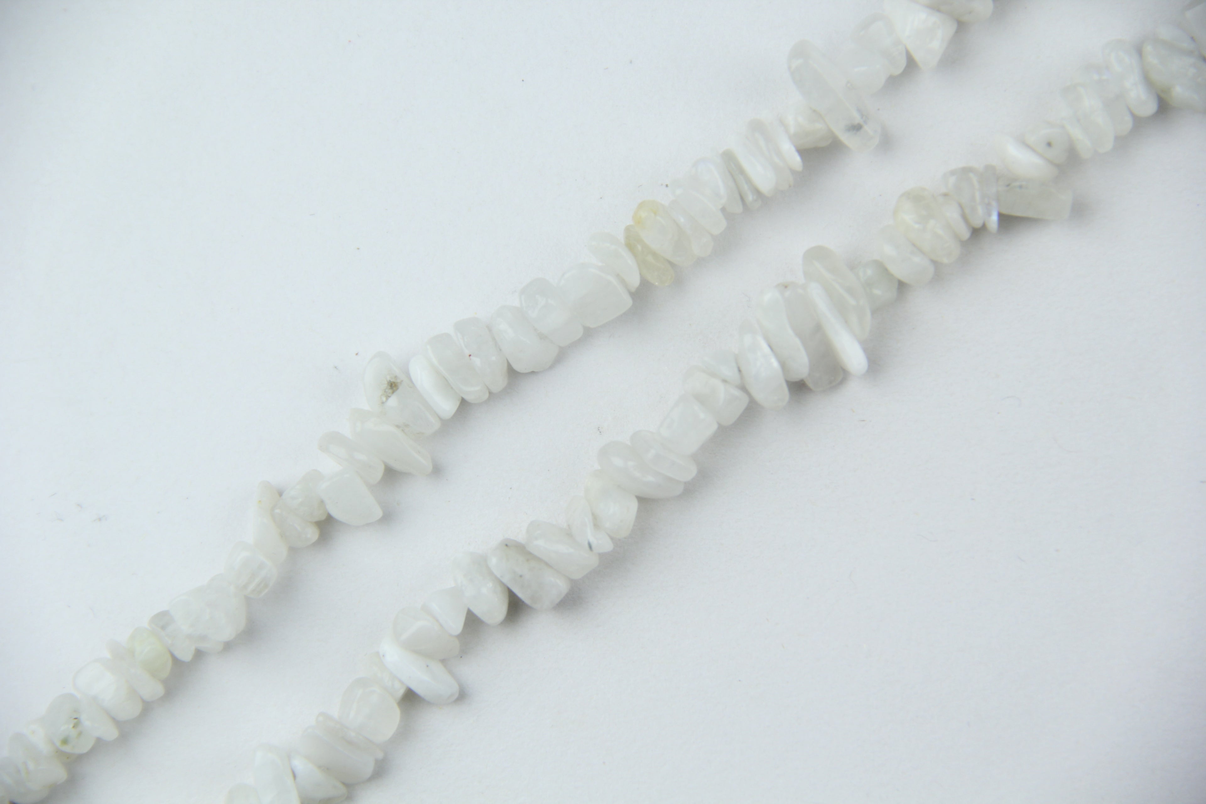 White moonlight jade irregular long chain