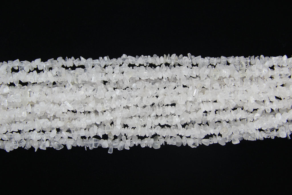 Irregular white cotton crystal long chain