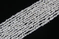 Irregular white cotton crystal long chain