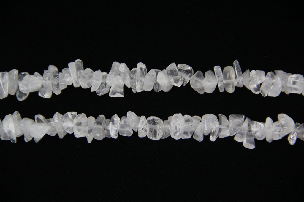 Irregular white cotton crystal long chain