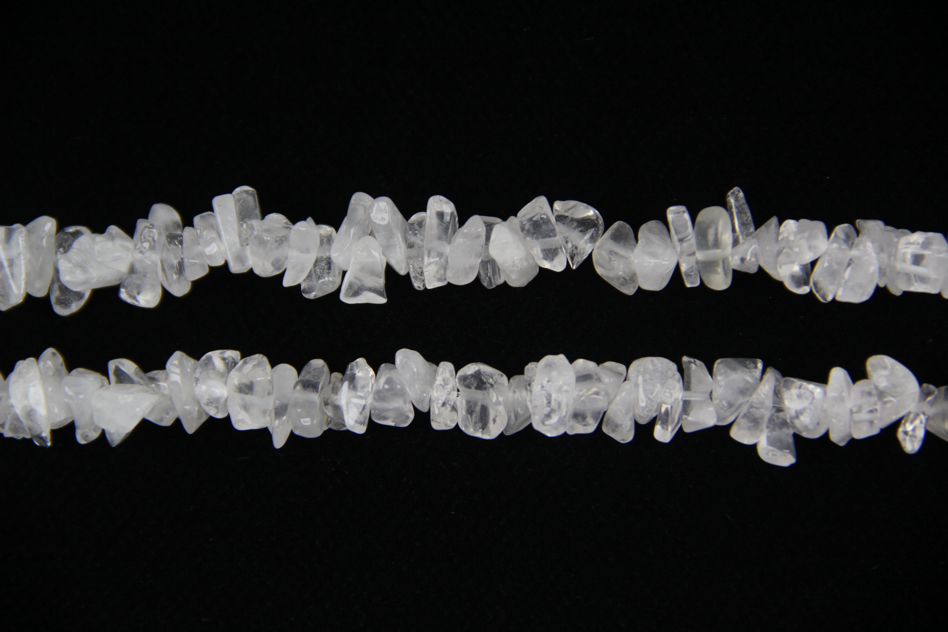 Irregular white cotton crystal long chain