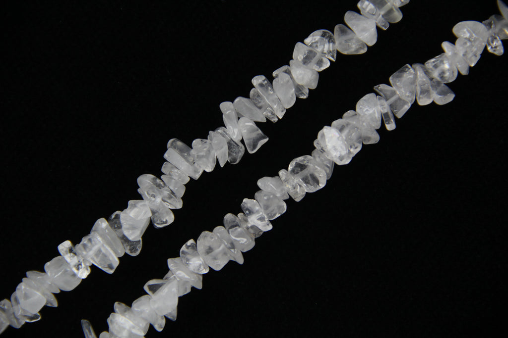 Irregular white cotton crystal long chain
