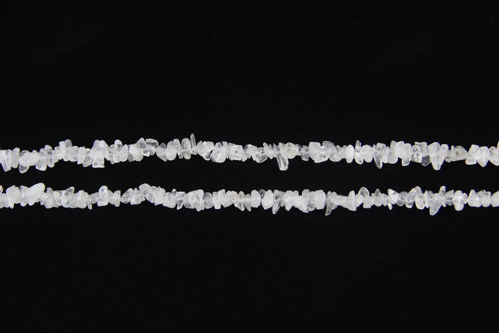 Irregular white cotton crystal long chain