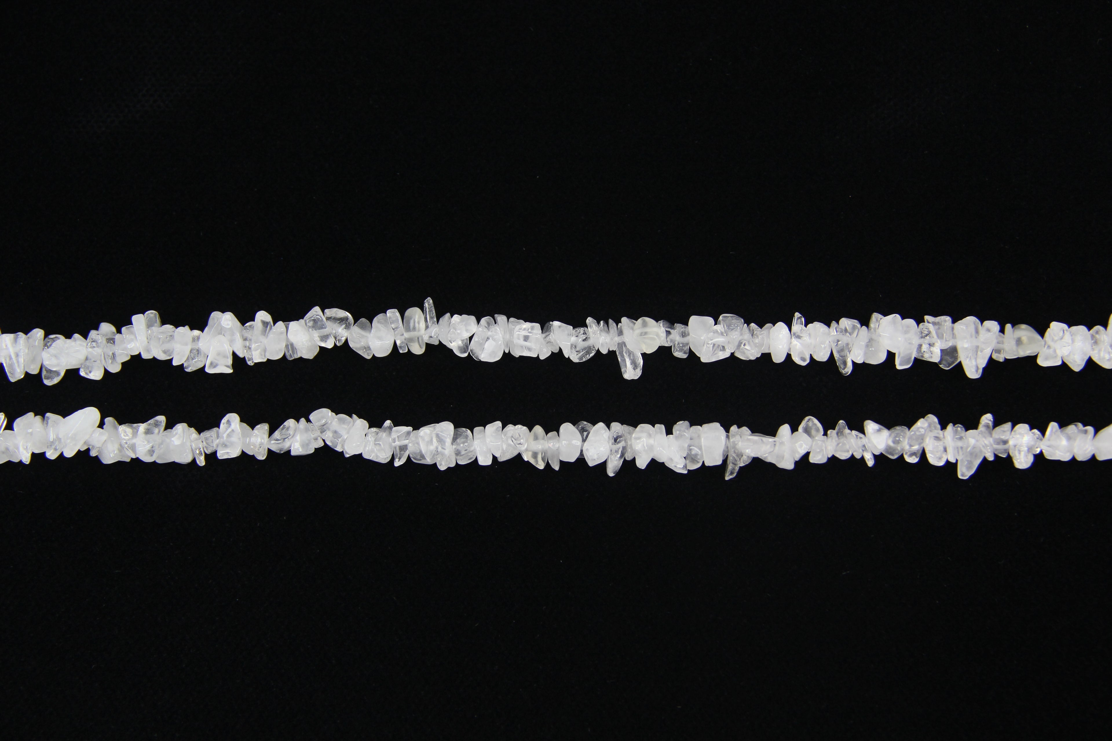 Irregular white cotton crystal long chain