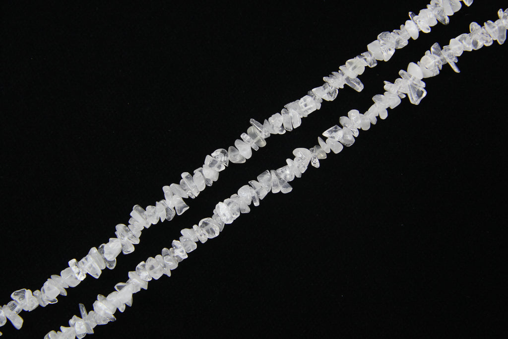 Irregular white cotton crystal long chain