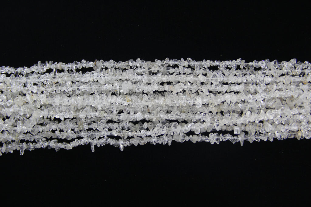 Irregular white crystal long chain
