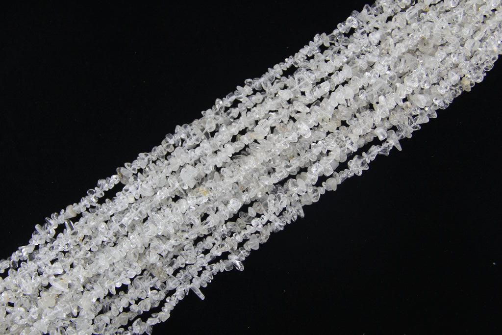 Irregular white crystal long chain