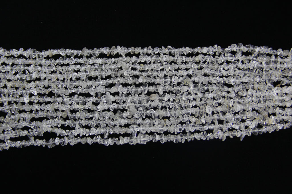 Irregular white crystal long chain
