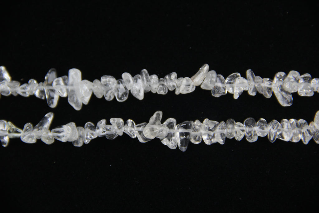 Irregular white crystal long chain