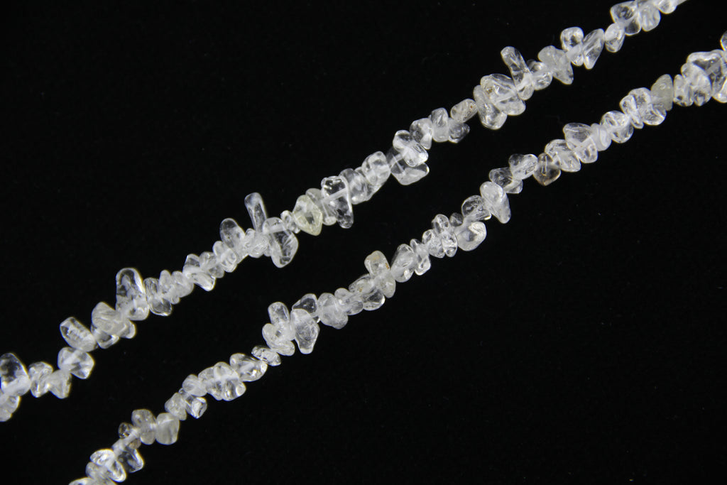 Irregular white crystal long chain