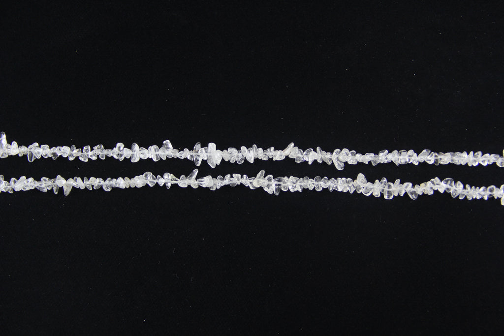 Irregular white crystal long chain