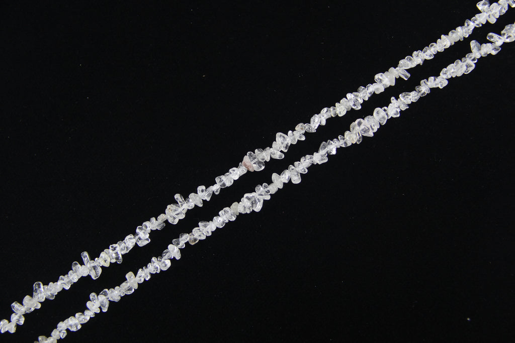Irregular white crystal long chain