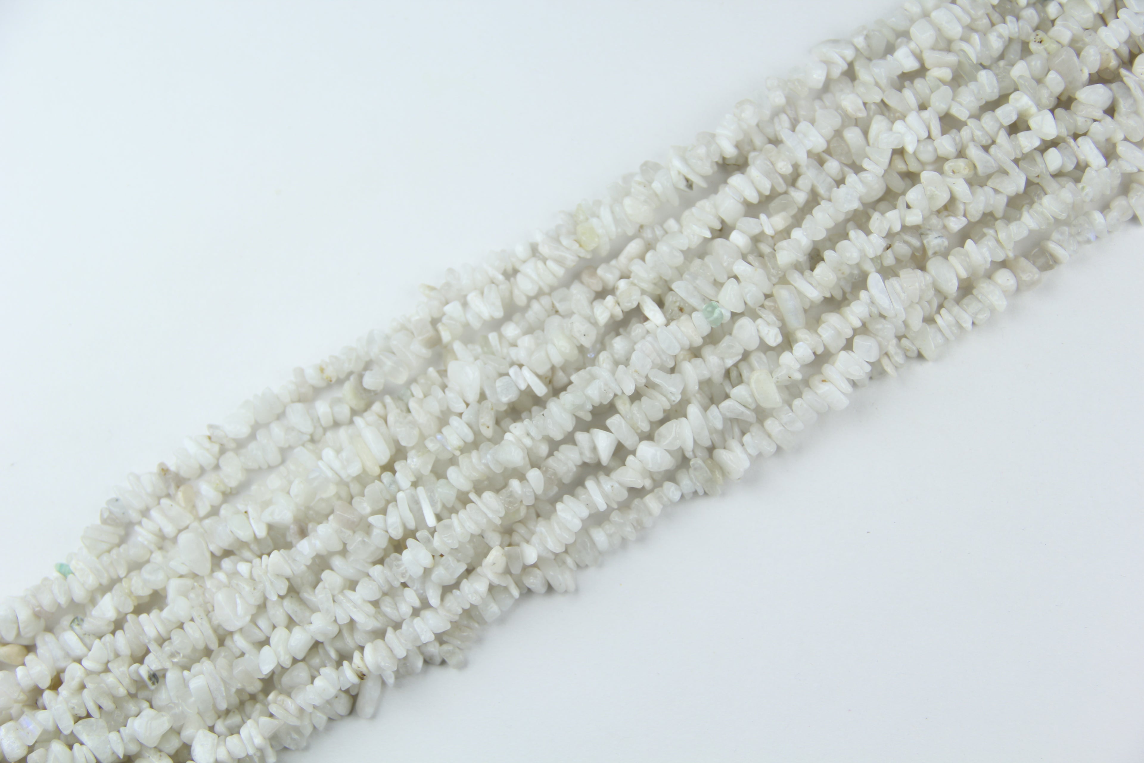 White moonlight jade irregular long chain