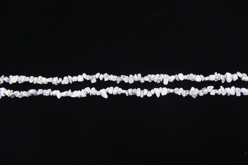 Irregular white marble gravel long chain
