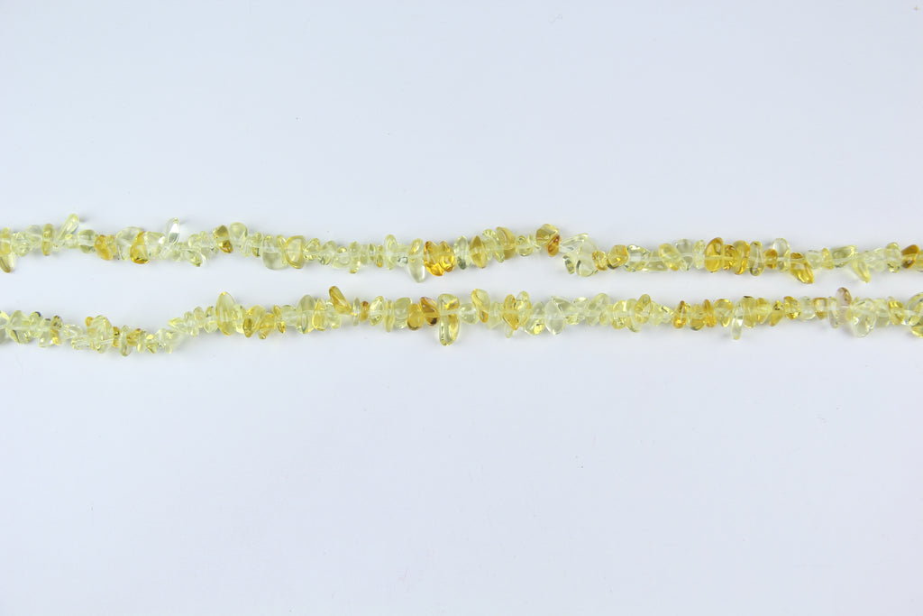 Irregular yellow glass long chain