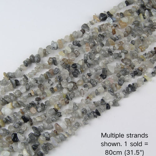 31.5" Rutilated Quartz Chip Beads 5-8mm | 4 Colors DIY