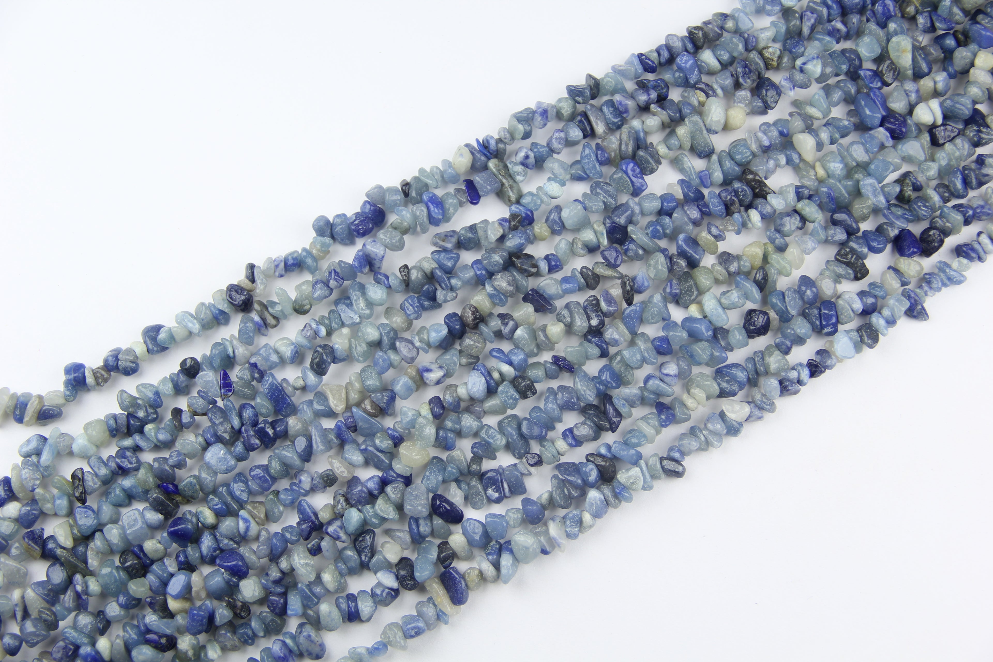 blue aventurine Irregular long chain