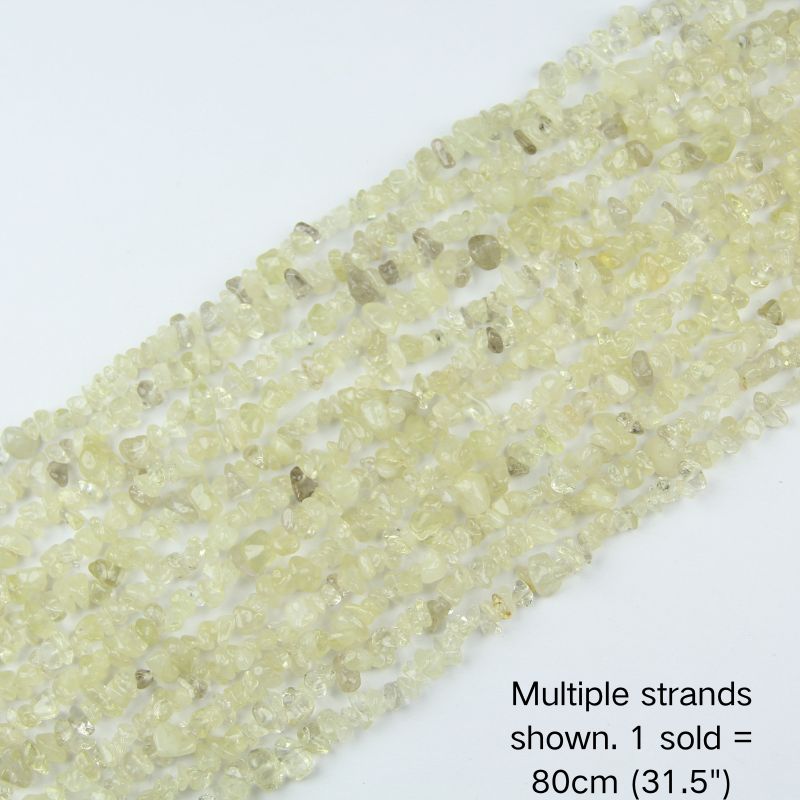 Multiple strands of 31.5" Citrine Yellow irregular crystal chip beads (5-8mm) displayed as the cover image. Note: 1 strand sold per order.