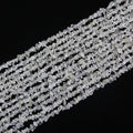 31.5 inch natural clear quartz bead strand with 5-8mm irregular round beads threaded on nylon cord