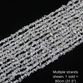 Multiple strands of 31.5" Clear White irregular crystal chip beads (5-8mm) displayed as the cover image. Note: 1 strand sold per order.