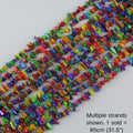 Multiple strands of 31.5" Colorful dyed shell chips (5-8mm) displayed as the cover image. Note: 1 strand sold per order.