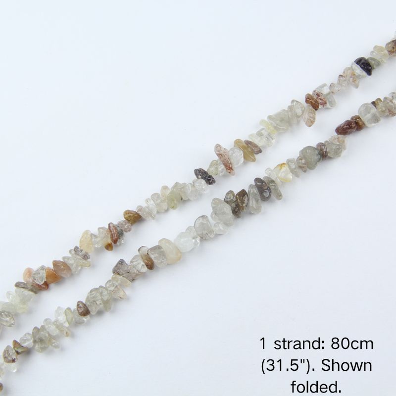 31.5" Rutilated Quartz Chip Beads 5-8mm | 4 Colors DIY