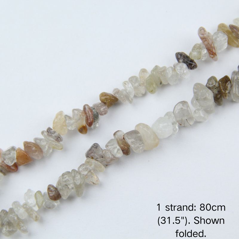 31.5" Rutilated Quartz Chip Beads 5-8mm | 4 Colors DIY