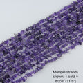 Multiple strands of 31.5" Deep Amethyst irregular crystal chip beads (5-8mm) displayed as the cover image. Note: 1 strand sold per order.