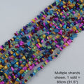 Multiple strands of 31.5" Dyed Multi-Color Turquoise chips (5-8mm) displayed as the cover image. Note: 1 strand sold per order.