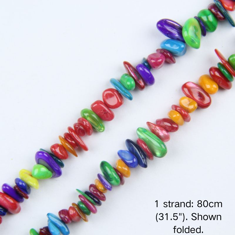 31.5" Man-Made & Dyed Chip Beads – 6 Styles for Jewelry & Crafts