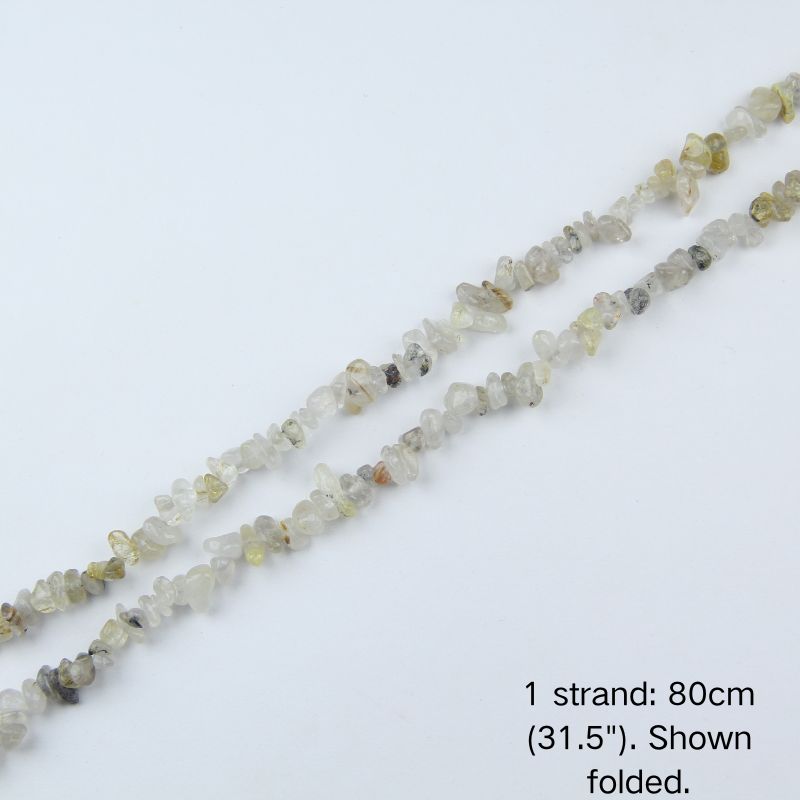 31.5" Rutilated Quartz Chip Beads 5-8mm | 4 Colors DIY