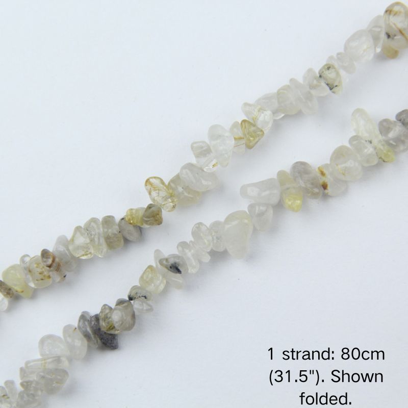 31.5" Rutilated Quartz Chip Beads 5-8mm | 4 Colors DIY