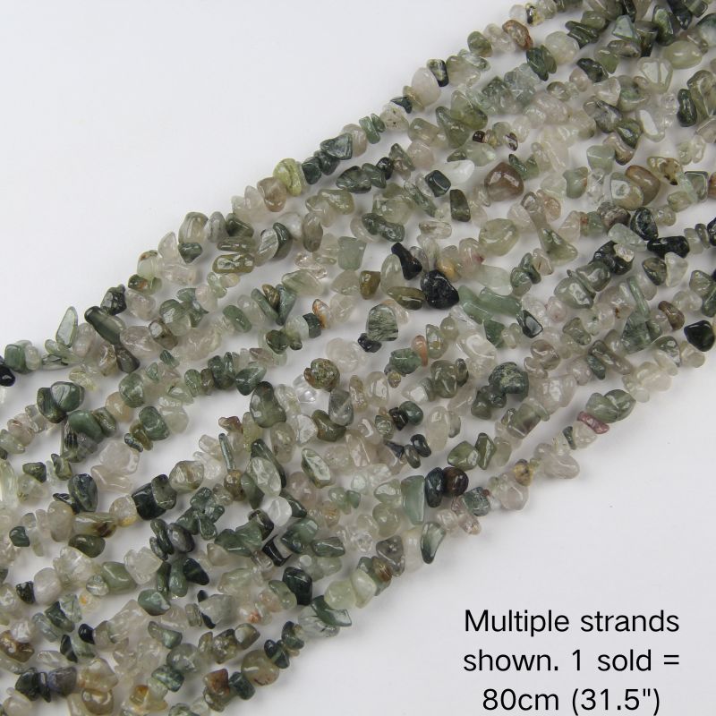 31.5" Rutilated Quartz Chip Beads 5-8mm | 4 Colors DIY